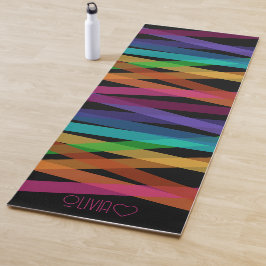 Personalisierte Mit Monogramm Streifen Yogamatte