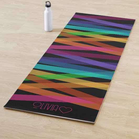 Personalisierte Mit Monogramm Streifen Yogamatte (Beispiel)