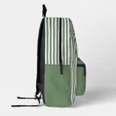Personalisierte Mit Monogramm, zeitgemäße Streifen Bedruckter Rucksack (Links)