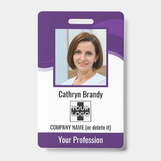 Personalisierte Mitarbeiter, Foto, Bar Code und Lo Ausweis (Vorderseite)