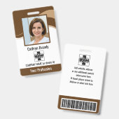 Personalisierte Mitarbeiter, Foto, Bar Code und Lo Ausweis (Vorder- & Rückseite)