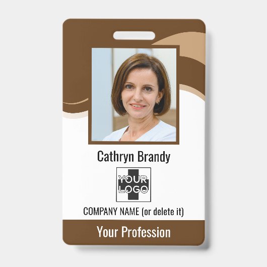 Personalisierte Mitarbeiter, Foto, Bar Code und Lo Ausweis (Vorderseite)