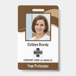 Personalisierte Mitarbeiter, Foto, Bar Code und Lo Ausweis