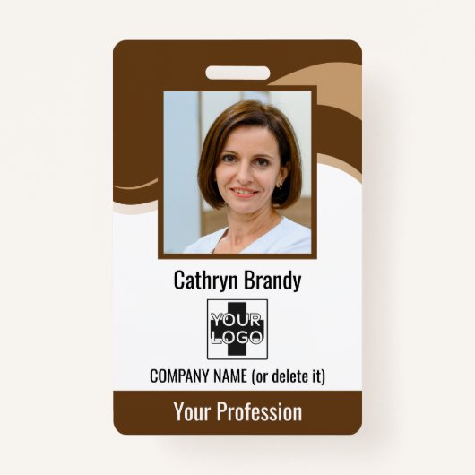 Personalisierte Mitarbeiter, Foto, Bar Code und Lo Ausweis (Vorderseite)