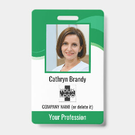 Personalisierte Mitarbeiter, Foto, Bar Code und Lo Ausweis