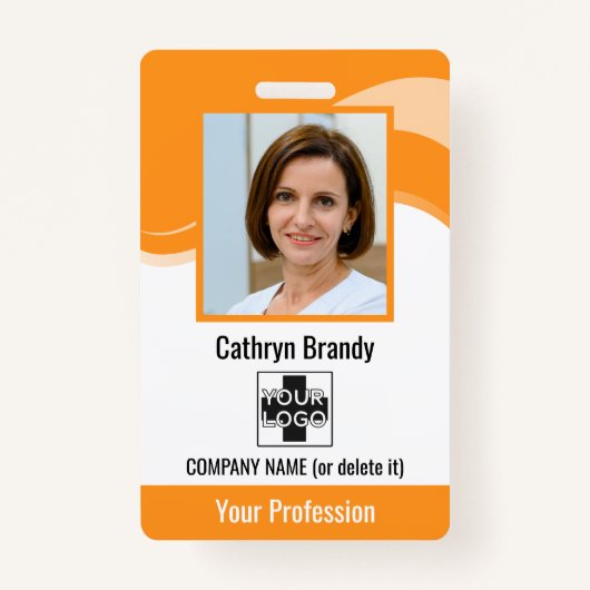 Personalisierte Mitarbeiter, Foto, Bar Code und Lo Ausweis (Vorderseite)