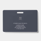 Personalisierte Mitarbeiter-Foto-ID Unternehmenssi Ausweis (Rückseite)