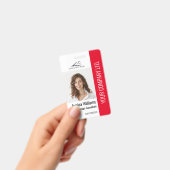 Personalisierte Mitarbeiter im Unternehmen Red ID Ausweis (Handheld)