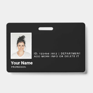 Personalisierte Mitarbeiter Moderne Foto-ID-Sicher Ausweis