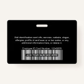 Personalisierte Mitarbeiter Moderne Foto-ID-Sicher Ausweis (Rückseite)