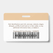 Personalisierte Mitarbeiter Moderne Foto-ID-Sicher Ausweis (Rückseite)