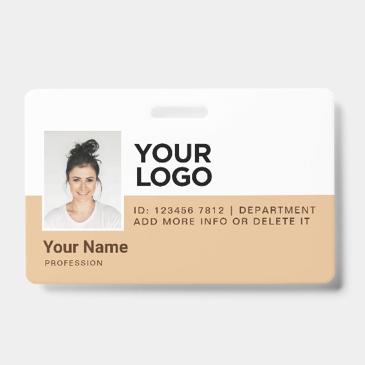 Personalisierte Mitarbeiter Moderne Foto-ID-Sicher Ausweis (Vorderseite)