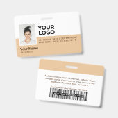 Personalisierte Mitarbeiter Moderne Foto-ID-Sicher Ausweis (Vorder- & Rückseite)