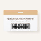 Personalisierte Mitarbeiter Moderne Foto-ID-Sicher Ausweis (Rückseite)