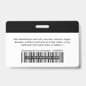 Personalisierte Mitarbeiter Moderne Foto-ID-Sicher Ausweis (Rückseite)