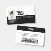 Personalisierte Mitarbeiter Moderne Foto-ID-Sicher Ausweis (Vorder- & Rückseite)