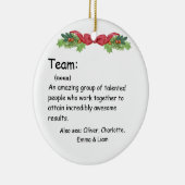 Personalisierte Mitarbeiterbewertung im Team Defin Keramik Ornament (Rechts)