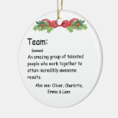 Personalisierte Mitarbeiterbewertung im Team Defin Keramik Ornament (Links)