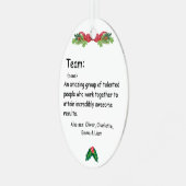 Personalisierte Mitarbeiterbewertung im Team Defin Ornament Aus Metall (Vorderseite links)