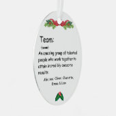 Personalisierte Mitarbeiterbewertung im Team Defin Ornament Aus Metall (Vorderseite Rechts)