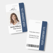 Personalisierte Mitarbeiterinnen und Mitarbeiter i Ausweis (Vorder- & Rückseite)