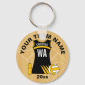 Personalisierte Mitglieder des Netball-Vereins Schlüsselanhänger (Rückseite)