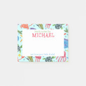 Personalisierte Mittagshinweise von Watercolor Sea Post-it Klebezettel (Vorderseite)