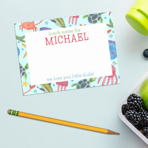 Personalisierte Mittagshinweise von Watercolor Sea Post-it Klebezettel