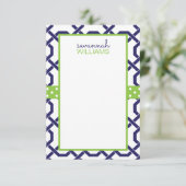 Personalisierte Mitteilungskarten aus Gitter und G (Stehend Vorderseite)