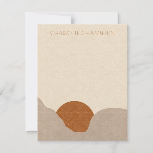 Personalisierte Mitteilungskarten der Boho Desert (Vorderseite)