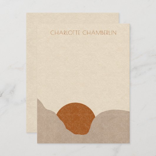 Personalisierte Mitteilungskarten der Boho Desert (Vorne/Hinten)