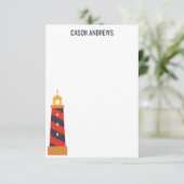 Personalisierte Mitteilungskarten des Leuchtturms (Stehend Vorderseite)