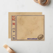 Personalisierte Mitteilungskarten für Vintage Spor (Vorderseite/Rückseite Beispiel)