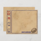 Personalisierte Mitteilungskarten für Vintage Spor (Vorne/Hinten)