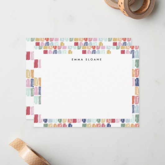 Personalisierte Mitteilungskarten mit hellen Farbe (Vorderseite/Rückseite Beispiel)