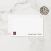 Personalisierte Mitteilungskarten Textlogos hier e (Vorderseite/Rückseite Beispiel)