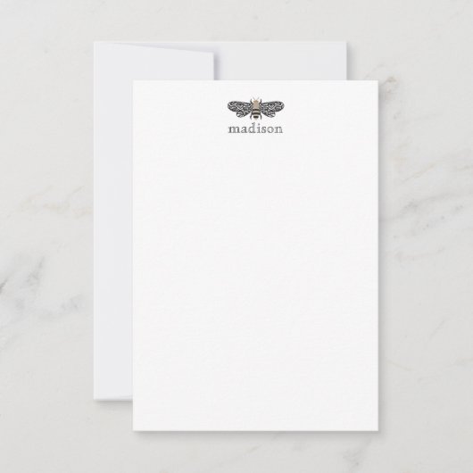 Personalisierte Mitteilungskarten von Lacewing Bee (Vorderseite)