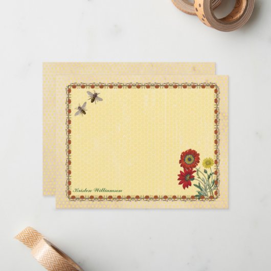 Personalisierte Mitteilungskarten von Zuckerrüben (Vorderseite/Rückseite Beispiel)