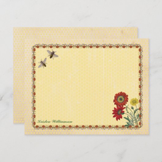 Personalisierte Mitteilungskarten von Zuckerrüben (Vorne/Hinten)