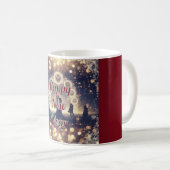 Personalisierte Mitternachtsuhr Neujahrs-Tasse Kaffeetasse (VorderseiteRechts)