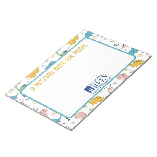 Personalisierte Mitzvah-Anmerkung Notizblock (angewinkelt)