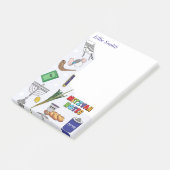 Personalisierte Mitzvah-Anmerkungen - Stil 4 Post-it Klebezettel (angewinkelt)