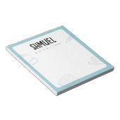 Personalisierte Mitzvah-Bemerkungen Notizblock (angewinkelt)