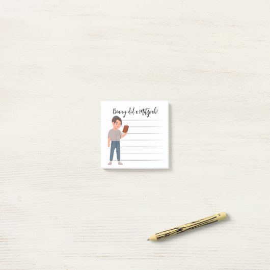 Personalisierte Mitzvah-Bemerkungen Post-it Klebezettel (Auf Schreibtisch)