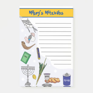Personalisierte Mitzvah-Bemerkungen - Post-It-Styl Post-it Klebezettel