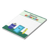 Personalisierte Mitzvah-Gegenstände - grün Notizblock (Rotiert)