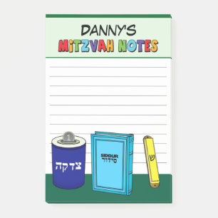 Personalisierte Mitzvah-Gegenstände - grün Post-it Klebezettel