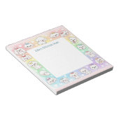 Personalisierte Mitzvah Hinweis Notepad Regenbogen Notizblock (angewinkelt)