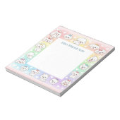Personalisierte Mitzvah Hinweis Notepad Regenbogen Notizblock (Rotiert)