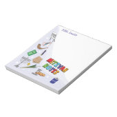 Personalisierte Mitzvah-Notepads - Stil 4 Notizblock (Rotiert)